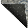 thumbnail image 6 of HomeRoots 677078 5 x 8 ft. Gray Navy Blue & Beige Ogee Washable Machine Made Rectangle Area Rug with UV Protection, 6 of 8