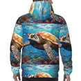 thumbnail image 7 of Haiem Colorful Underwater Sea Turtle Patterned Men's Hoodie with Kangaroo Pocket - Ideal Pullover Sweatshirt for Daily Wear, Travel, and Home-3X-Large, 7 of 7