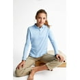 thumbnail image 4 of French Toast Girls School Uniform Long Sleeve Picot Collar Interlock Polo Shirt, Sizes 4-20 & Plus, 4 of 5