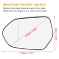 thumbnail image 3 of Vehicle Left Side Heated Mirror Glass with Backing Plate 87961-47380 for Toyota Prius 2016-2021, 3 of 6
