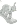 thumbnail image 5 of 2" x 7" Silver Polystone Elephant Sculpture, by DecMode, 5 of 13