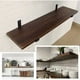 thumbnail image 5 of 2 Piezas Soportes de Estante Negros 25 cm - Soporte de Pared de Garaje de Servicio Pesado Soporte Flotante Industrial, Decoración de Pared de Metal para Muebles de Bricolaje, Soporte de Fijación con, 5 of 5