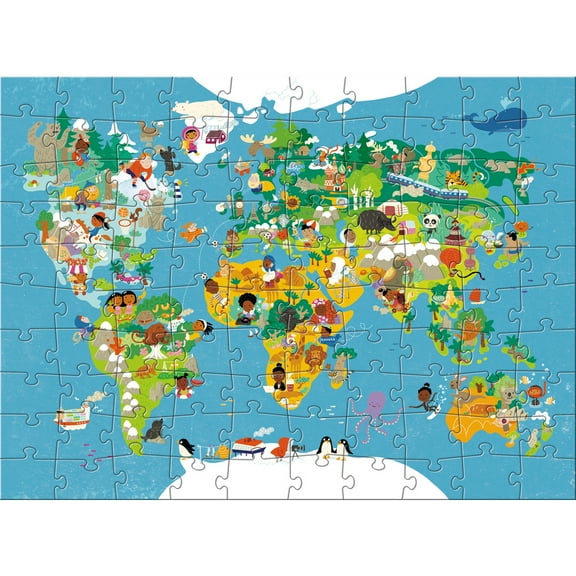 HABA 100 Piece World Map Jigsaw Puzzle