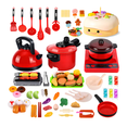 thumbnail image 1 of 82 piezas juguetes de cocina para ninos utensilios cocina comida color rojo, 1 of 1