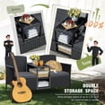 thumbnail image 5 of Vineego Outdoor Patio Loveseat Black Wicker 2-Seat Patio Conversation Set with Cushions & Center Storage Table，Gray, 5 of 7