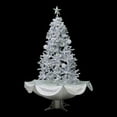 thumbnail image 3 of Northlight Lighted Musical Snowing Artificial White Tinsel Christmas Tree - 6' - White LED Lights, 3 of 4