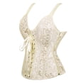 thumbnail image 2 of Corset Top With Straps Sexy Floral Corset And Bustiers Jacquard Overbust Corset Plus Size, 2 of 5
