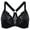 Black, variant on DELIMIRA Women's Front Closure Plus Size Full Coverage Lace Underwire Racerback Bra