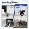 thumbnail image 2 of HOMEDANT House White 5-Tier Metal Rolling Cart Shelf Rack Casters Heavy Duty Wheel Shelving Unit Adjustable Utility Storage Shelves Organizer Shelf Kitchen Garage 24.4" W x 16.5" D x 62.2" H 1Pack, 2 of 11