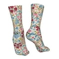 thumbnail image 7 of Salouo Trendy Floral Design Pattern Fun Novelty Crew Socks,Casual Athletic Socks Neutral Socks, 7 of 7