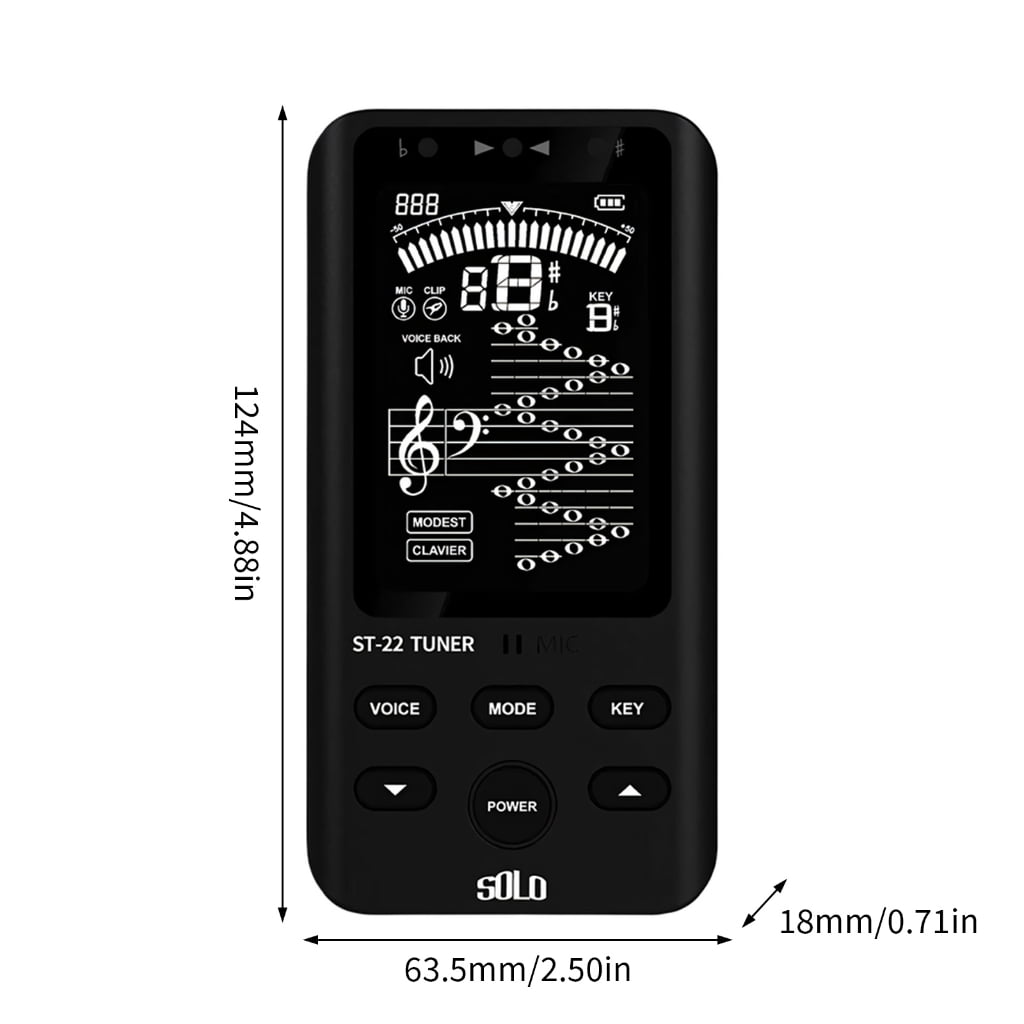 Professional Brass Instrument Tuner Accurate Pitches Rechargeable Metronome Tone Generator Tuners Enduring
