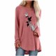 thumbnail image 1 of Camiseta de manga larga suelta con cuello redondo y estampado informal para mujer de Halloween, blusa, camisas Pompotops FGAJ5003, 1 of 4