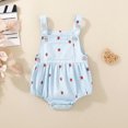 thumbnail image 2 of Sopiago Baby 1 Piece Summer Romper Baby Girl Print Jumpsuit Sleeveless Backless Overalls Girls Outfits (Light Blue,12-18 Months), 2 of 6