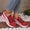 Red, variant on Color Block Flyknit Lace Up Shoes for Women, Mesh Upper Breathable Casual Footwear, Lightweight Fashion Daily Shoes, Comfortable Sneakers For Walking Shopping Outdoor Activities