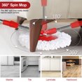 thumbnail image 6 of Spin Mop and Bucket with Wringer Set, 360° Spinning Mop Bucket System with 3 Microfiber Mop Replacement Heads and 61" Stainless Steel Adjustable Handle for Floor Cleaning (20QT), 6 of 7