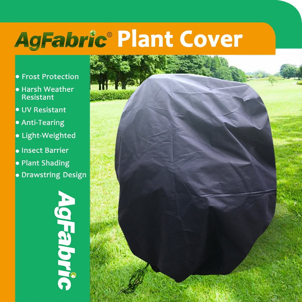 Agfabric Plant Cover Warm Worth Frost Blanket - 0.95 oz 7'Dia Round Shrub Jacket - 3D Tube Plant Cover for Season Extension & Frost Protection