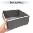 thumbnail image 5 of MERRYHAPY 3Pcs Foldable Grey Fabric Storage Box Non Woven Closet Organizer for Underwear Bras Socks Tie Storage, 5 of 8