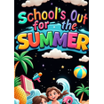 thumbnail image 4 of Decorative Design School's Out Summer Banner Colorful Theme Vacation Banner Kids Party for Summer Celebration Outdoor Activity Holiday Fun, 4 of 8