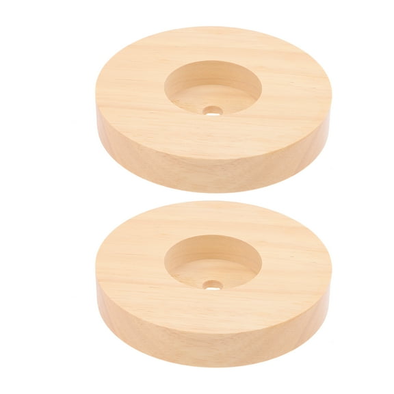 SEWACC Wood Base for Lamp Khaki 2Set