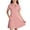 Pink, variant on Fesfesfes Girls Short Sleeve Dress Collared Button Front Casual A-Line Summer Outfit with Pockets for School Daily Wear Ages 5-15 Years