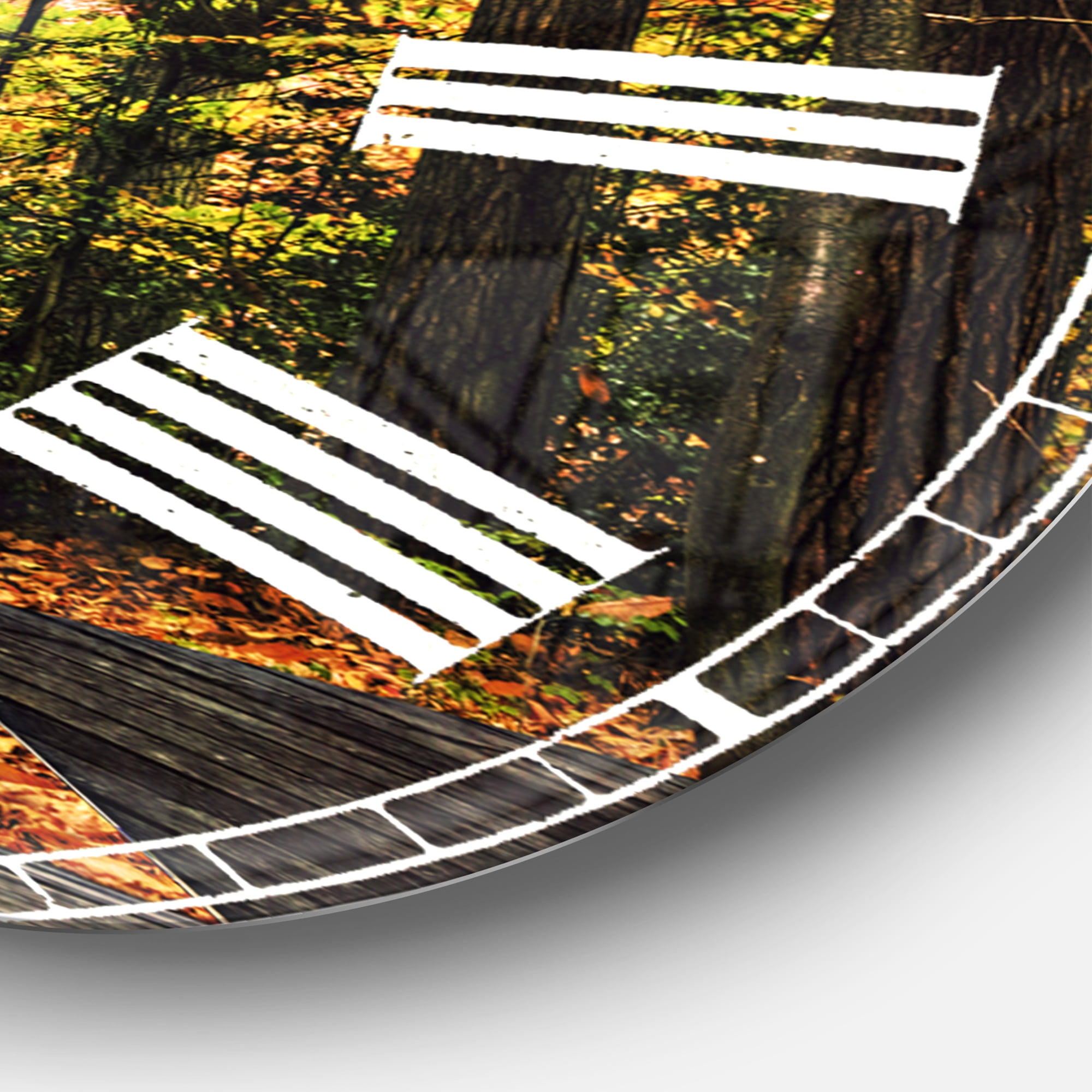 Designart 'Open Book in Autumn' Metal Wall Clock