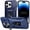Blue, variant on For iPhone 15 Pro Slim Fit Shockproof Hybrid with Slide Camera Cover & Rotated Ring Kickstand, [Military-Grade] Phone Case For iPhone 15 Pro 6.1",Black,For iPhone 15 Pro