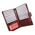 thumbnail image 3 of Eel Skin Leather Credit Card Holder Wallet 19 Card Slots & 1 ID Window With Snap E 1629, 3 of 9