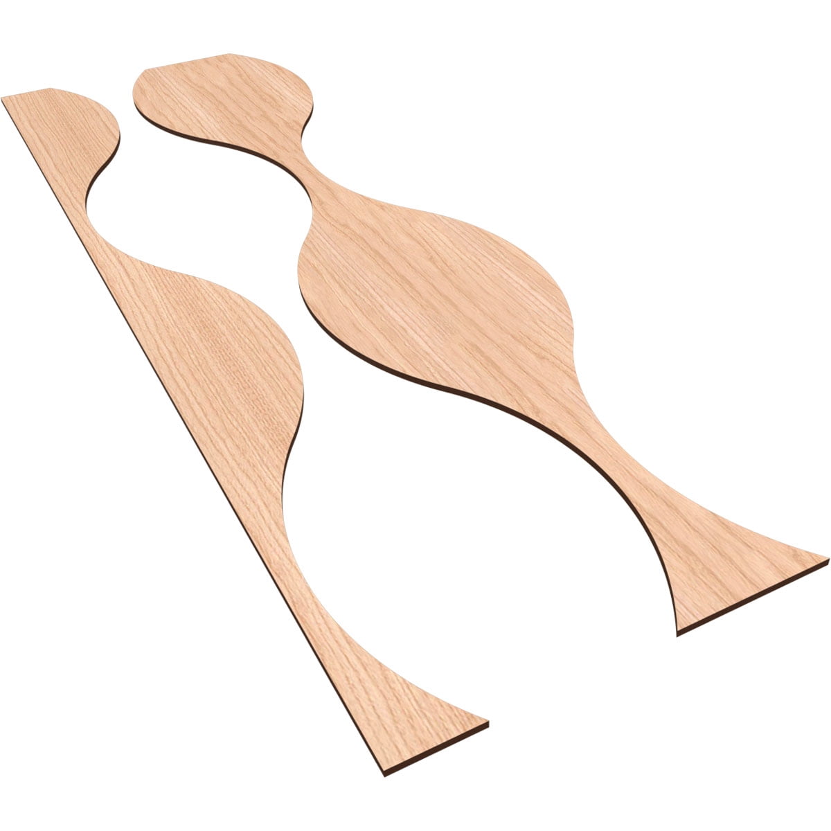 Ekena Millwork 47"H x 1/4"T Ozark Adjustable Wood Decorative Slat Wall Panel Kit, Hickory (contains 8 Slats + 1 Straight Edge Starter Slat)