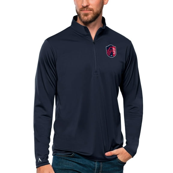 Men's Antigua Navy St. Louis City SC Tribute Quarter-Zip Pullover Top