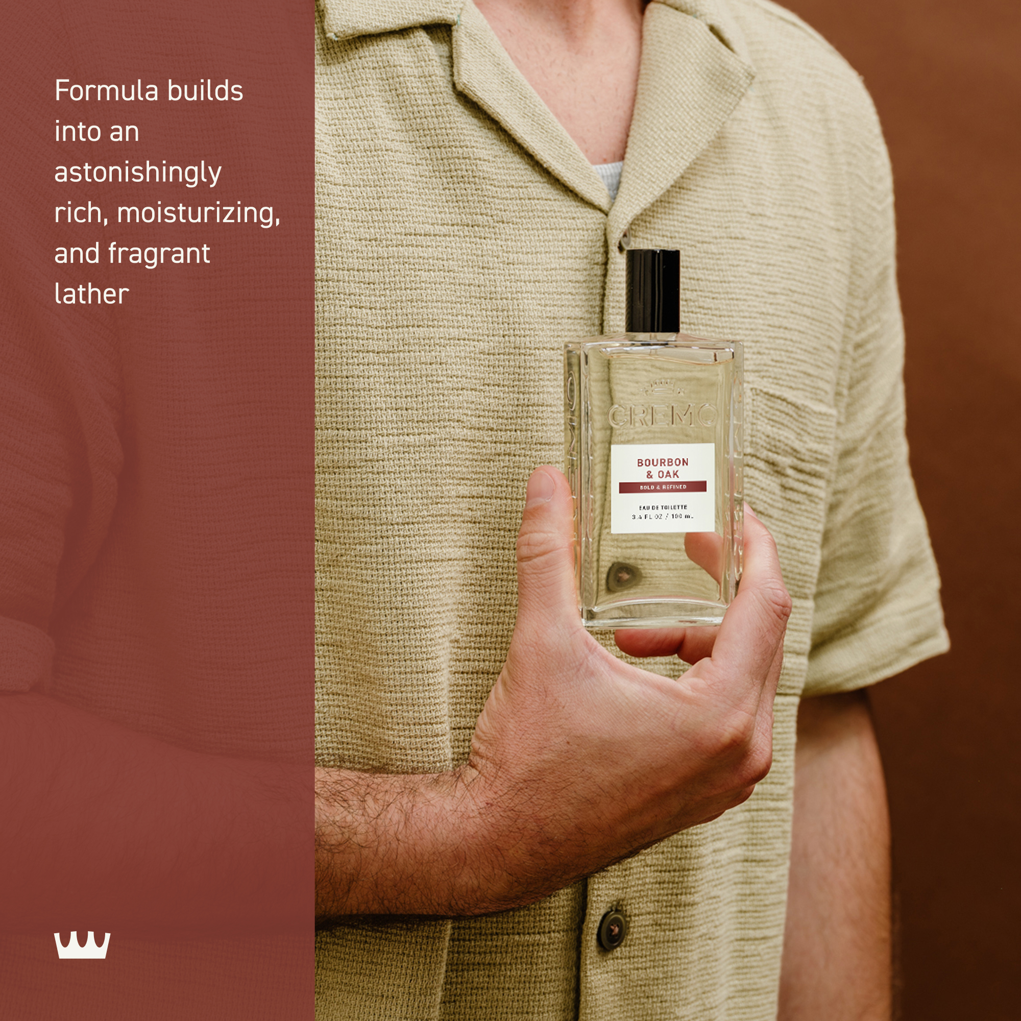 Cremo Bourbon and Oak Spray Cologne for Men, 3.4 fl oz photo 5