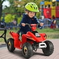thumbnail image 3 of Gymax 6V Kids Electric Quad ATV 4 Wheels Ride On Toy Toddlers Forward & Reverse Red, 3 of 10