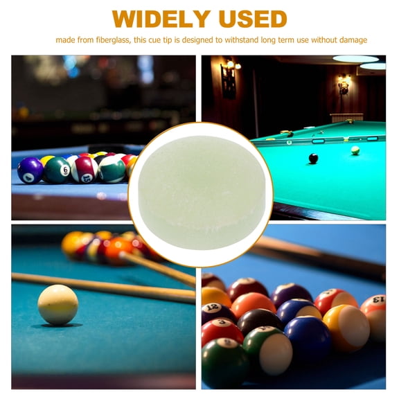 POPETPOP Green Fiberglass Pool Cue Tip Replacement for Snooker and Billiards Precision Control and Enhanced