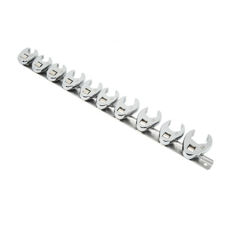 

10pcs Crows Foot Wrench Set 10mm to 22mm Sizes Metric Nut Wrench for 3/8in Drive Ratchet