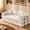 White, variant on 79"Convertible Sofa Bed,Boneless Corduroy Loveseat Sleeper Sofa with Memory Foam,Folding Floor Couch for Living Room,Apartment & Guest Room,No Assembly Required,Orange