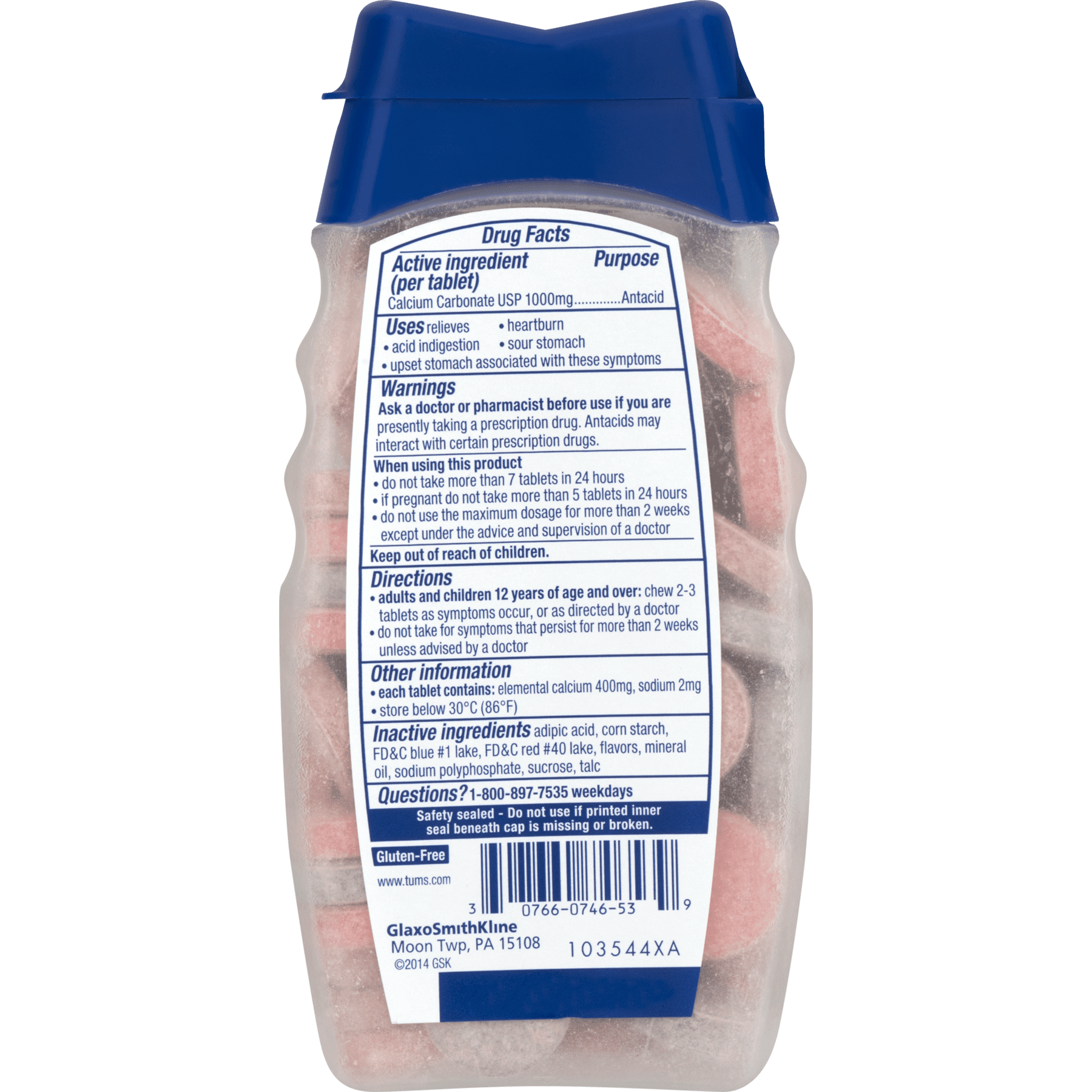TUMS Antacid Assorted Berries - 86 CT