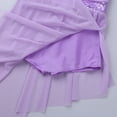 thumbnail image 6 of Sxiwei Big Girls Lyrical Dance Leotard Spaghetti Shoulder Straps Sequins High-Low Dress Performance Costume Lavender 9-10, 6 of 7