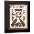 thumbnail image 1 of Shamp, Cindy 12x14 Black Modern Framed Museum Art Print Titled - Lake House Welcome, 1 of 5