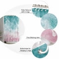 thumbnail image 5 of 60x72 Inch Shower Curtains for Bathroom Turquoise Pink Coastal Fabric Bath Curtain Decor Summer Beach Nautical Waterproof Restroom Curtains Shower Set Accessories with 12 Hooks 60 Inch, 5 of 6