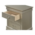thumbnail image 4 of Glory Furniture Louis Phillipe 3 Drawer Nightstand in Silver Champagne, 4 of 5