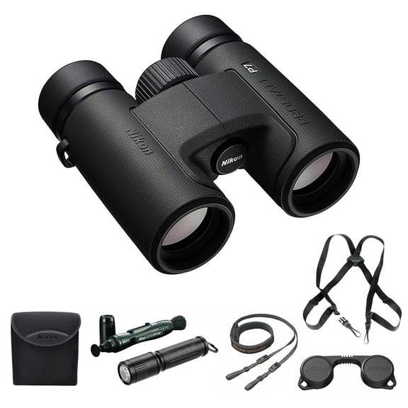 Nikon PROSTAFF P7 8x30 Binoculars With Lens Pen, Waith Harness, & Flashlight Kit