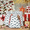 thumbnail image 5 of Fuzoiu Cute Shark Print Christmas Gift Bag,Burlap Gift Bag with Drawstring Closure & Hang Tag,Perfect for Holidays, Birthdays, and Special Occasions-Medium, 5 of 7