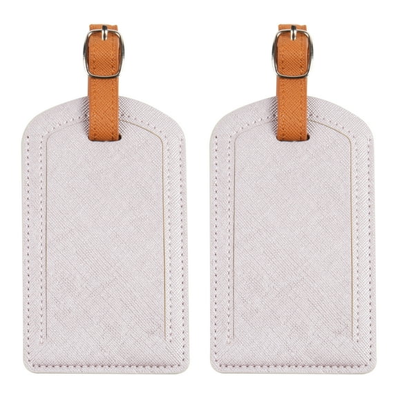 Premium Colored Luggage Tags for Luggage, Travel Bags & Suitcases by Adventure Goods - Silver (Pack of 2)