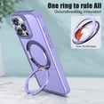 thumbnail image 5 of for iPhone 14 Pro Max Case, [Compatible with Magsafe][Built in Stand&Rotating Ring Holder] MIL-Grade Dual Layer Shockproof with Matte Hard Back, Full Protective Case for 14 Pro Max-Lilac Purple, 5 of 14