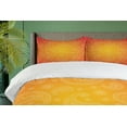 thumbnail image 4 of Ambesonne Orange Duvet Cover Set, Ombre Floral, 2-Calking, Orange and White, 4 of 7