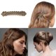 thumbnail image 2 of Pinza de Pelo Con pasador Francés Grande Con Nudos Vikingos Antigua para Mujer Oro, 2 of 7