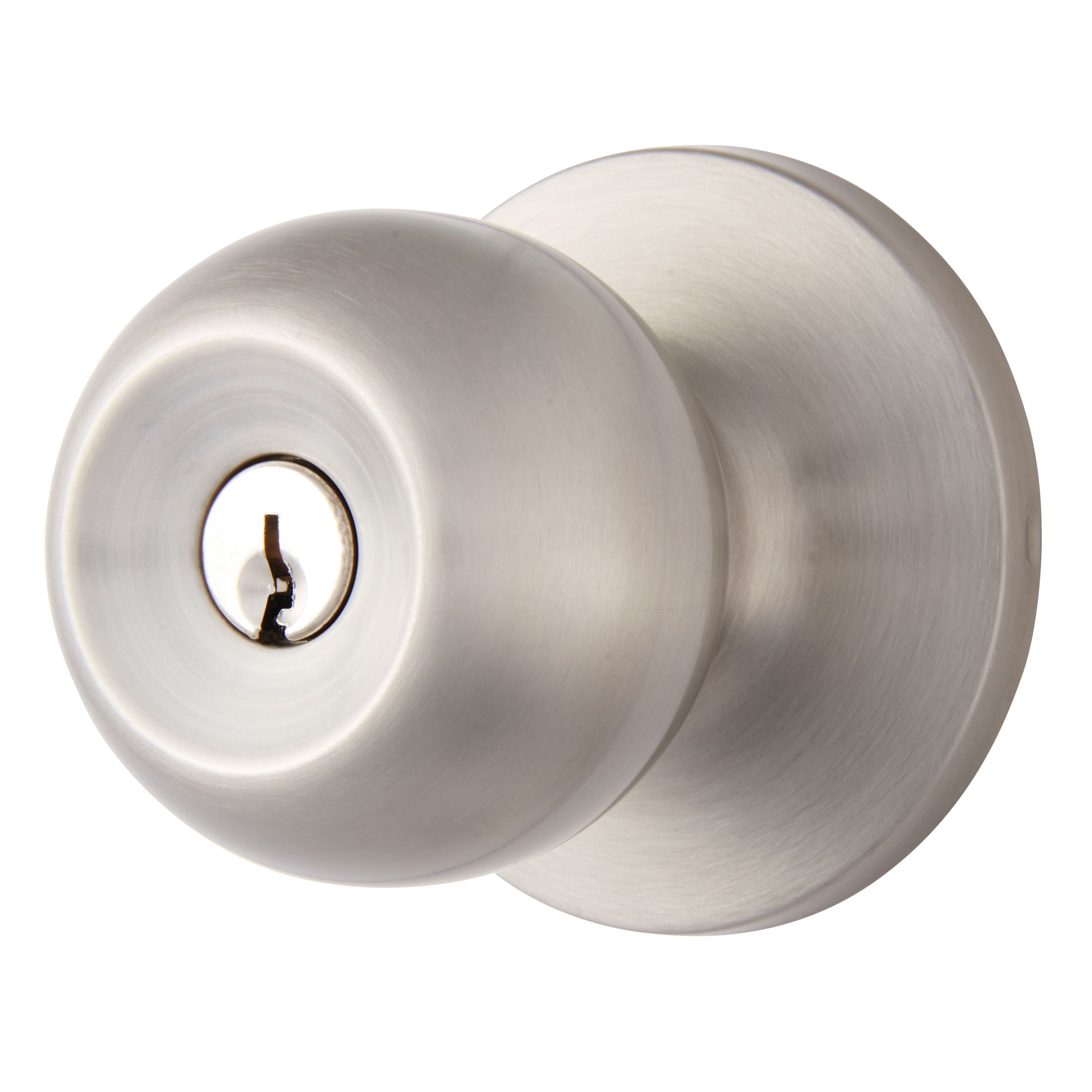 Brinks Keyed Entry Satin Nickel Ball Doorknob and Deadbolt Combo Pack
