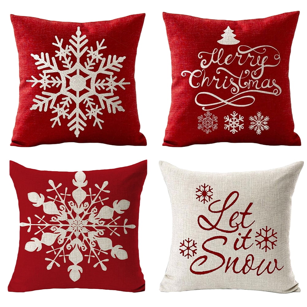 Zhaomeidaxi Christmas Pillow Covers, Holiday Winter Throw Pillow Covers