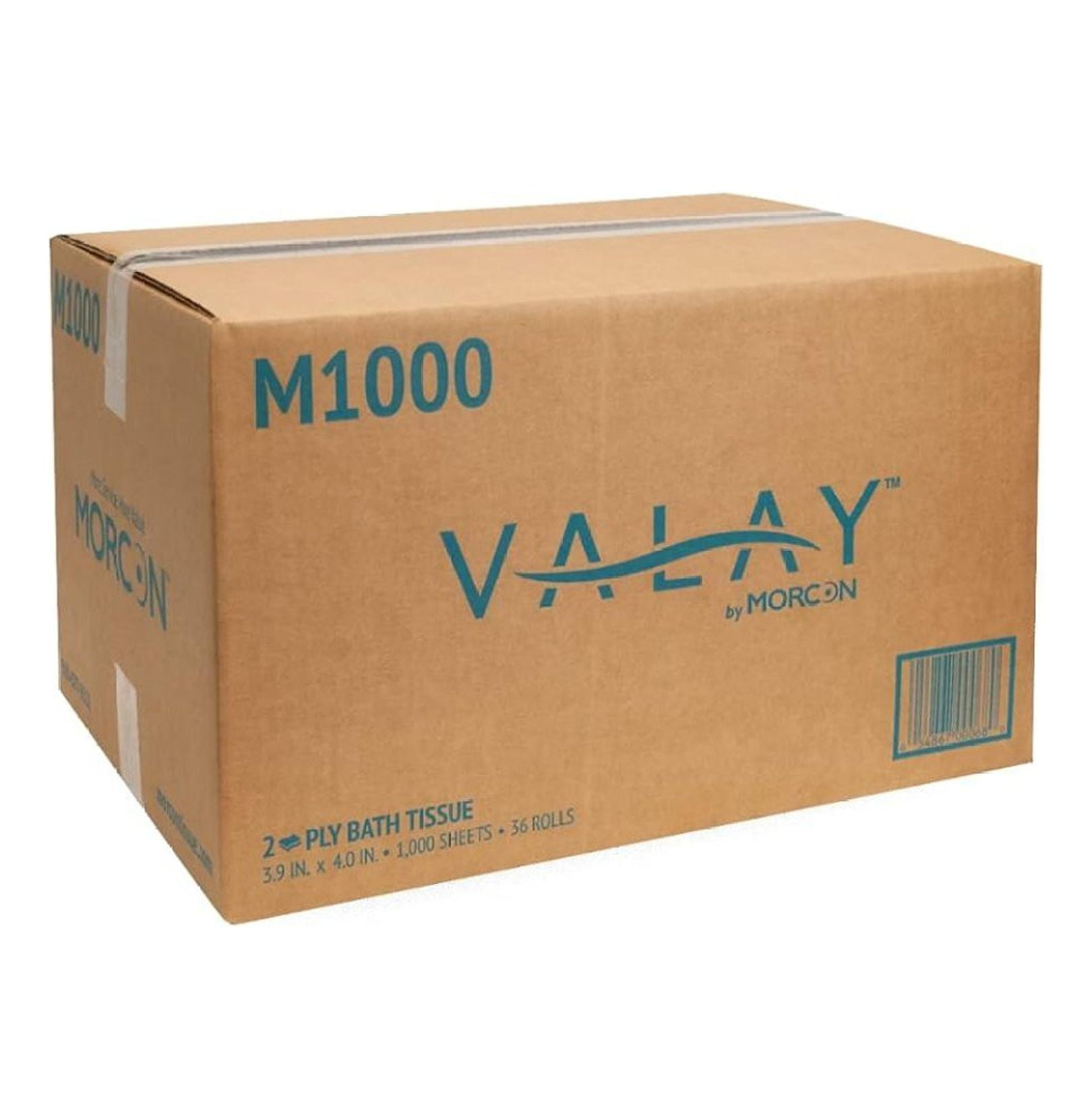 Morcon M1000 Small Bath Tissue, Septic Safe, 2-Ply, White, 1000 Sheets/Roll, 36 Roll/Carton, 1 Carton