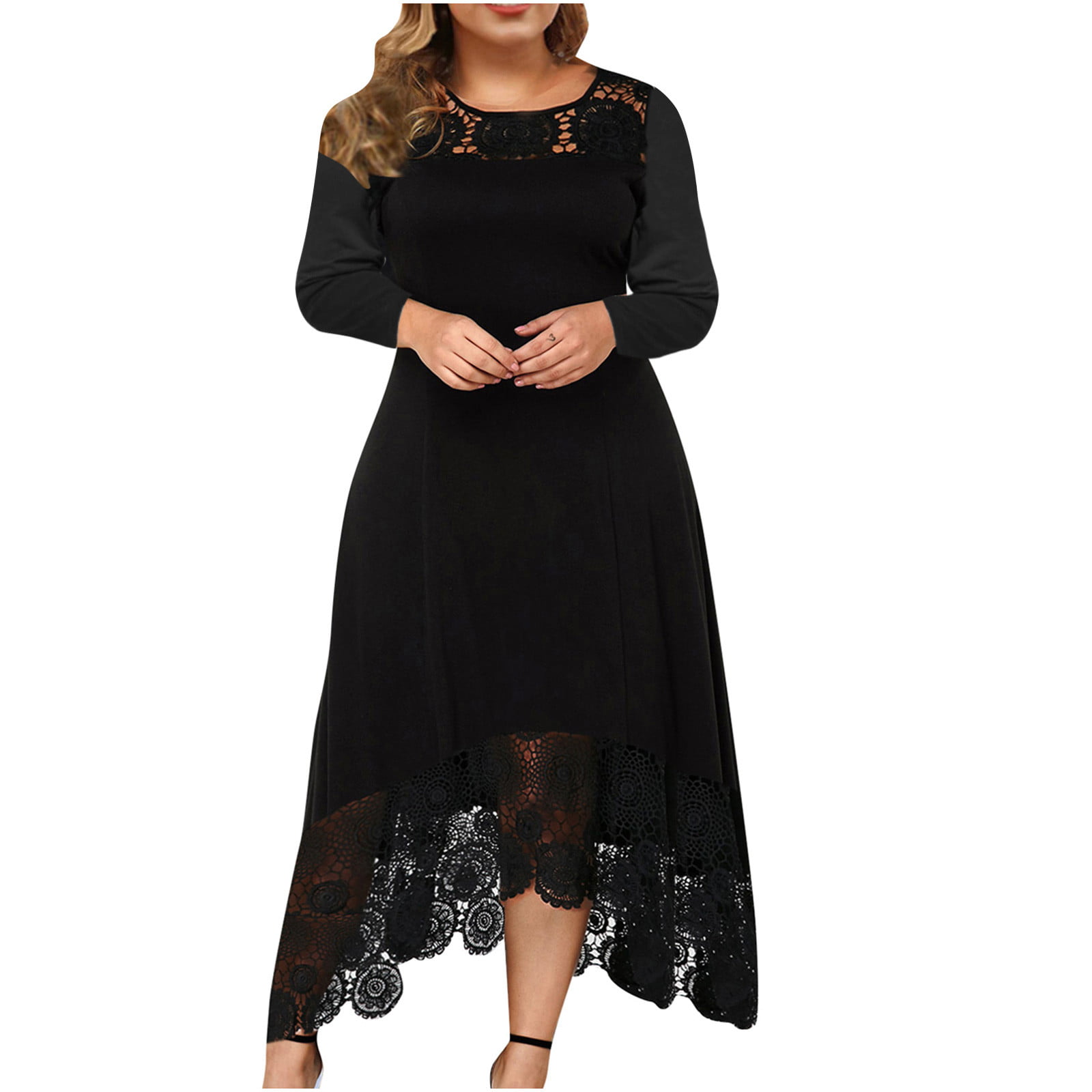 Long Sleeve Pullover Party Dress ...