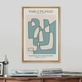 thumbnail image 2 of PixonSign Framed Canvas Print Wall Art Pablo Picasso Blue Geometric Line Art Abstract Shapes Illustrations Modern Art Decorative Minimal Relax/Calm for Living Room, Bedroom, Office - 16"x24" NATURAL, 2 of 5